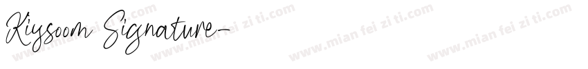 Kiysoom Signature字体转换
